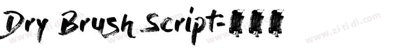 Dry Brush Script字体转换